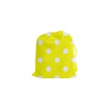 Polka Dots - White on Yellow Drawstring Pouch (XS)