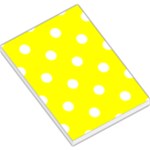 Polka Dots - White on Yellow Large Memo Pads