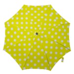 Polka Dots - White on Yellow Hook Handle Umbrella (Small)
