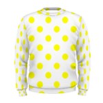 Polka Dots - Yellow on White Men s Sweatshirt