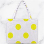 Polka Dots - Yellow on White Mini Tote Bag