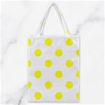 Polka Dots - Yellow on White Classic Tote Bag