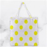 Polka Dots - Yellow on White Grocery Tote Bag