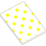 Polka Dots - Yellow on White Large Memo Pads