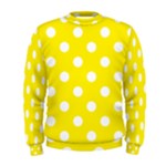 Polka Dots - White on Canary Yellow Men s Sweatshirt