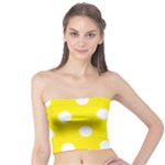 Polka Dots - White on Canary Yellow Tube Top