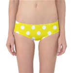 Polka Dots - White on Canary Yellow Classic Bikini Bottoms