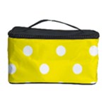 Polka Dots - White on Canary Yellow Cosmetic Storage Case