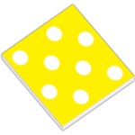 Polka Dots - White on Canary Yellow Small Memo Pads
