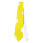 Polka Dots - White on Canary Yellow Necktie (One Side)