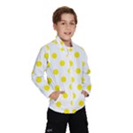 Polka Dots - Canary Yellow on White Wind Breaker (Kids)