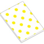 Polka Dots - Canary Yellow on White Large Memo Pads