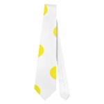 Polka Dots - Canary Yellow on White Necktie (One Side)