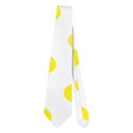 Polka Dots - Canary Yellow on White Necktie (Two Side)
