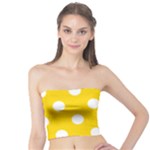 Polka Dots - White on Gold Yellow Tube Top
