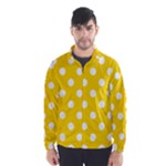 Polka Dots - White on Gold Yellow Wind Breaker (Men)