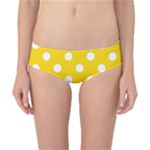Polka Dots - White on Gold Yellow Classic Bikini Bottoms