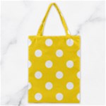 Polka Dots - White on Gold Yellow Classic Tote Bag