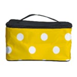 Polka Dots - White on Gold Yellow Cosmetic Storage Case
