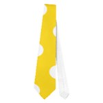 Polka Dots - White on Gold Yellow Necktie (One Side)