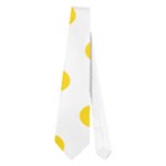 Polka Dots - Gold Yellow on White Necktie (One Side)