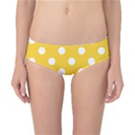 Polka Dots - White on Banana Yellow Classic Bikini Bottoms