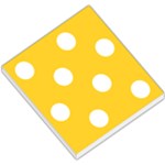 Polka Dots - White on Banana Yellow Small Memo Pads