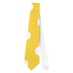 Polka Dots - White on Banana Yellow Necktie (One Side)