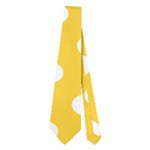 Polka Dots - White on Banana Yellow Necktie (Two Side)