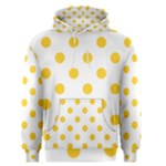 Polka Dots - Banana Yellow on White Men s Pullover Hoodie