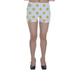 Polka Dots - Banana Yellow on White Skinny Shorts