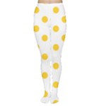 Polka Dots - Banana Yellow on White Women s Tights