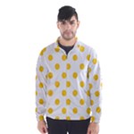 Polka Dots - Banana Yellow on White Wind Breaker (Men)