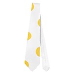 Polka Dots - Banana Yellow on White Necktie (One Side)