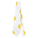 Polka Dots - Banana Yellow on White Necktie (Two Side)
