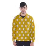 Polka Dots - White on Deep Lemon Yellow Wind Breaker (Men)