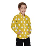 Polka Dots - White on Deep Lemon Yellow Wind Breaker (Kids)