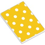 Polka Dots - White on Deep Lemon Yellow Large Memo Pads
