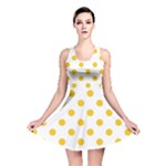 Polka Dots - Deep Lemon Yellow on White Reversible Skater Dress
