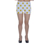 Polka Dots - Deep Lemon Yellow on White Skinny Shorts
