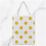 Polka Dots - Deep Lemon Yellow on White Classic Tote Bag