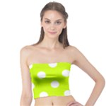 Polka Dots - White on Fluorescent Yellow Tube Top