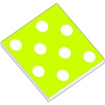 Polka Dots - White on Fluorescent Yellow Small Memo Pads