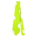 Polka Dots - White on Fluorescent Yellow Necktie (Two Side)