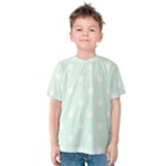 Polka Dots - White on Pale Green Kid s Cotton Tee