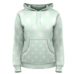 Polka Dots - White on Pale Green Women s Pullover Hoodie