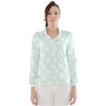 Polka Dots - White on Pale Green Wind Breaker (Women)