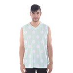 Polka Dots - White on Pale Green Men s Basketball Tank Top