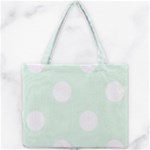 Polka Dots - White on Pale Green Mini Tote Bag