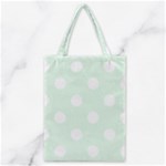 Polka Dots - White on Pale Green Classic Tote Bag